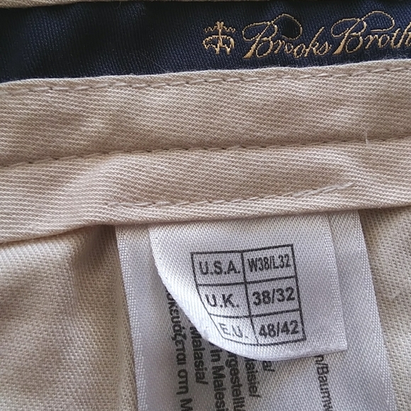 VINTAGE MEN'S BROOKS BROTHERS CHINO PANTS HUDSON FIT ADVANTAGE,GRAY,S-38W X 32L - Picture 9 of 10